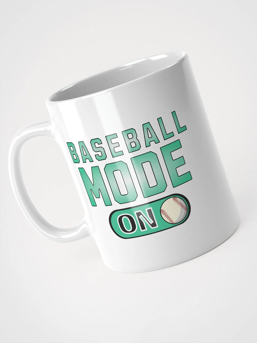 Baseball Mode On White Glossy Mug product image (2)