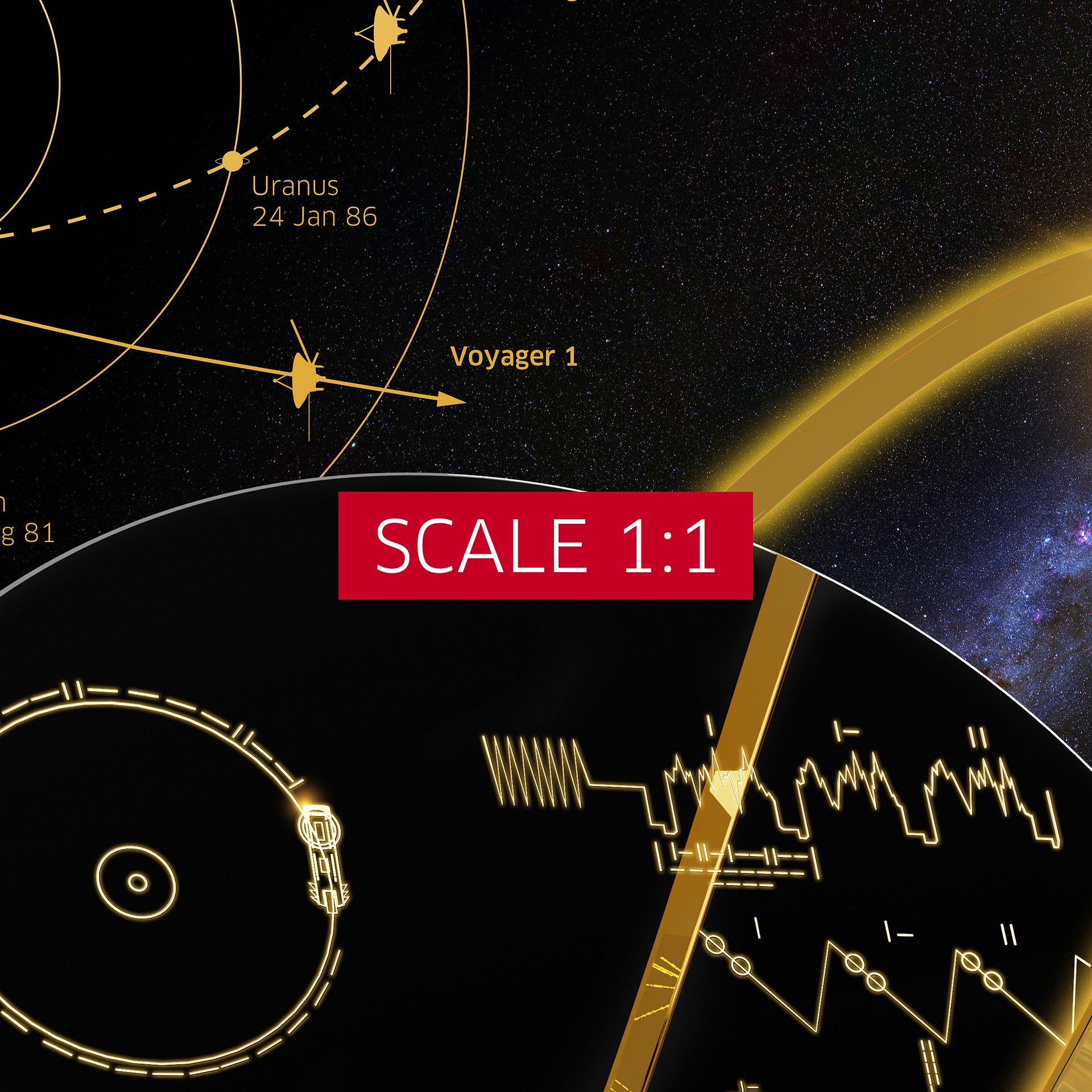 NASA Voyager 1 Golden Record — space poster, science print product image (5)