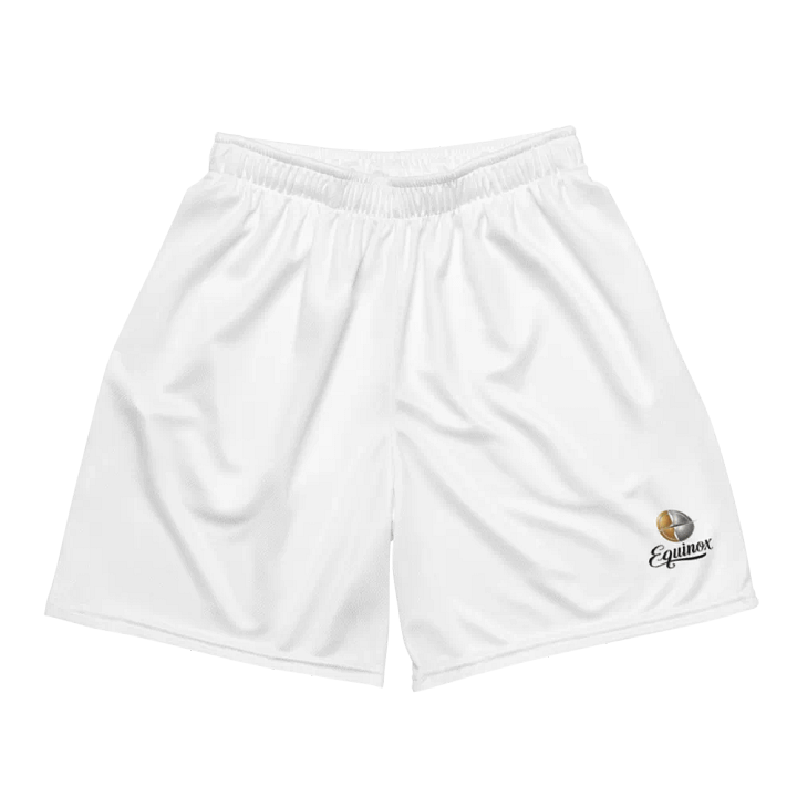 Equinox White Recycled Unisex Mesh Shorts product image (2)
