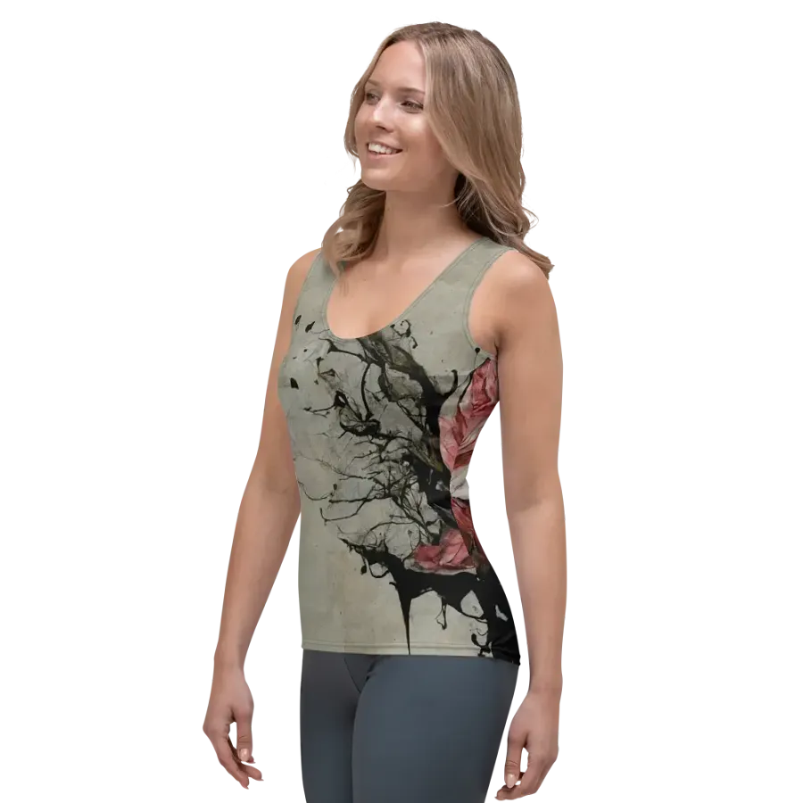 Dynamic Rose All-Over Print Tank Top product image (3)