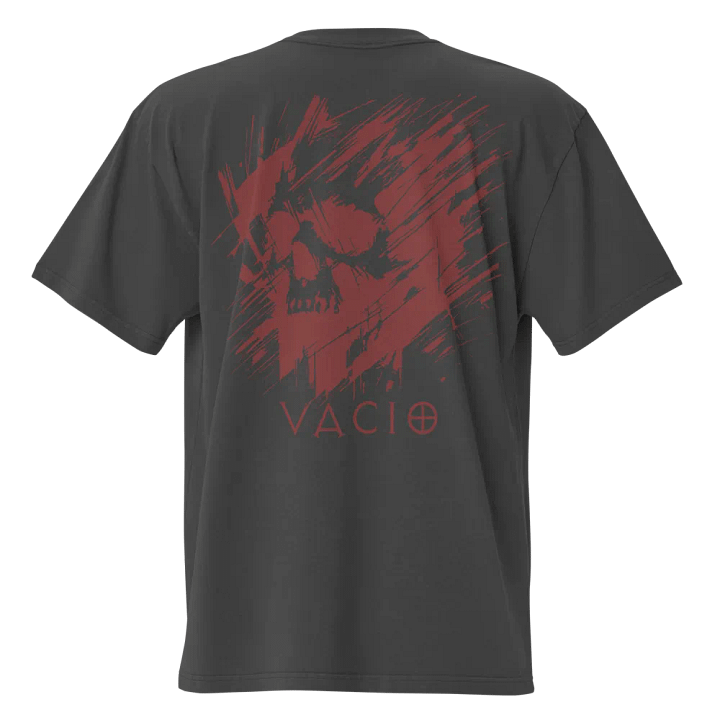 VACIO Abstract Scratch Skull Oversized Faded T-Shirt product image (1)