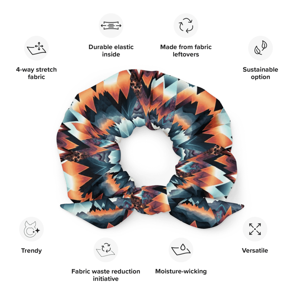 Hair Scrunchie - Modern Rustic Boho Mountain Peaks product image (12)