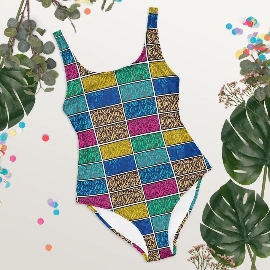 Bloom with Confidence: Floral Block One-Piece Swimsuit product image (8)