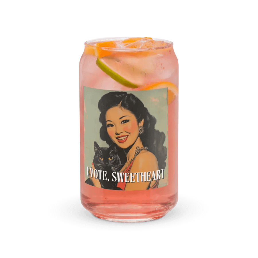 I Vote Sweetheart 3 Can-Shaped Glass product image (3)