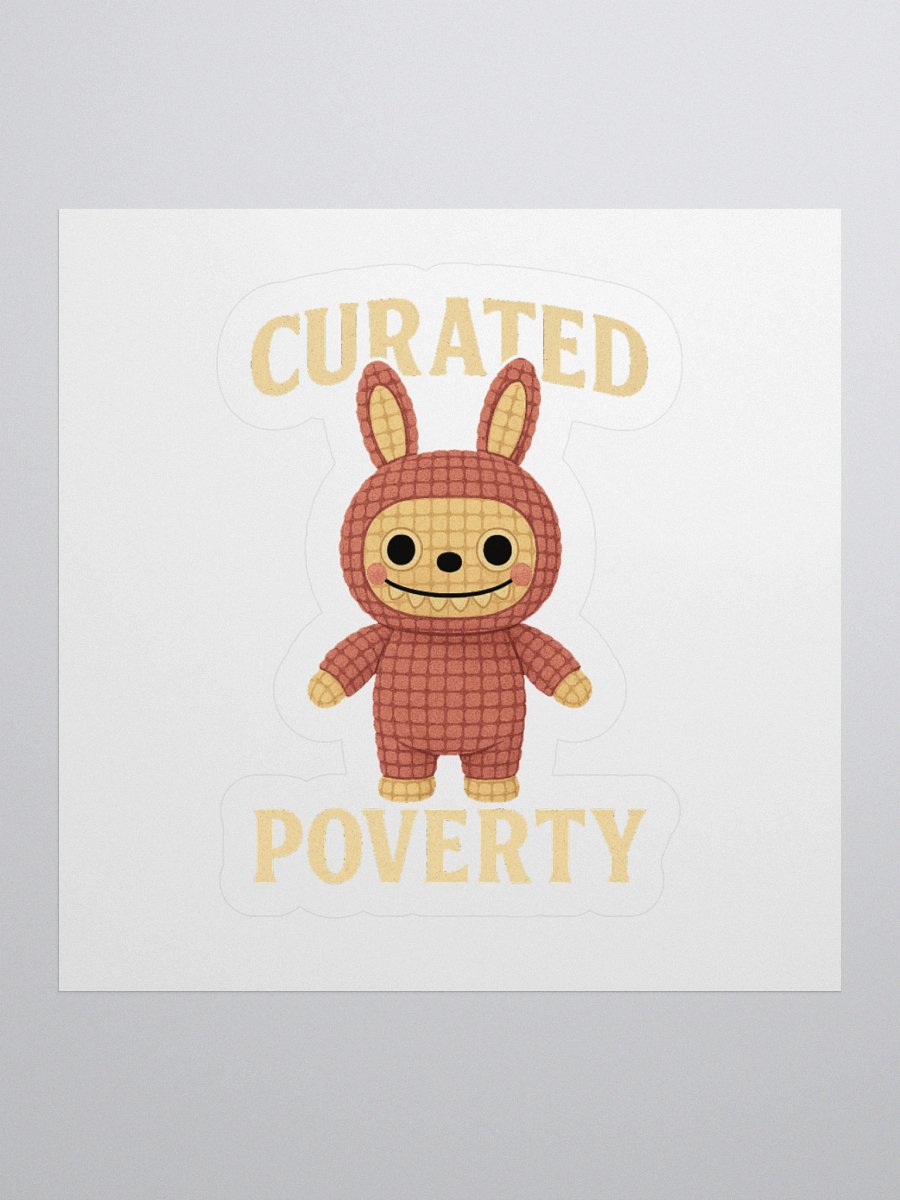Curated Poverty Kiss Cut Sticker product image (2)