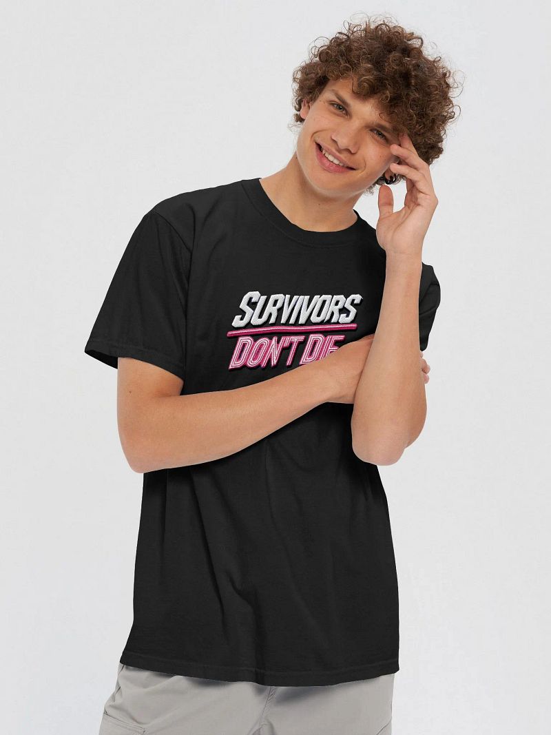 Survivors Don’t Die Embroidered T-Shirt