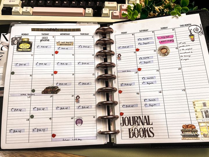 Undated Monthly Calendar - Half Letter size product image (1)