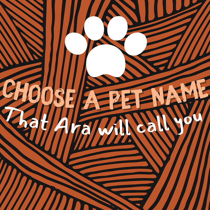 Choose a Pet Name Ara Will Call You product image (1)
