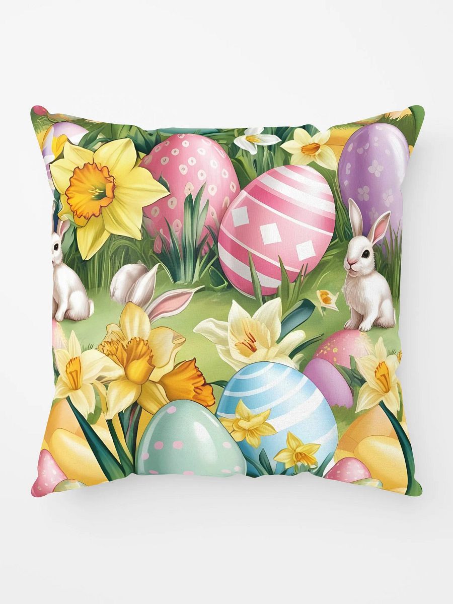 Decorated Easter Eggs, Floral All-Over Print Pillow product image (5)