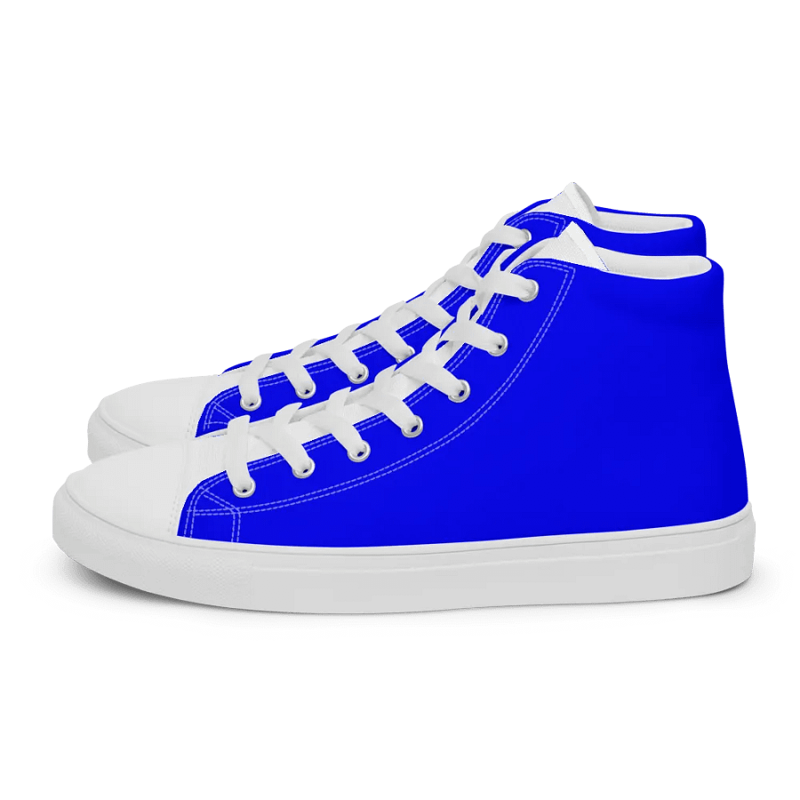 Men's all blue high top canvas Flandan art sneakers product image (1)