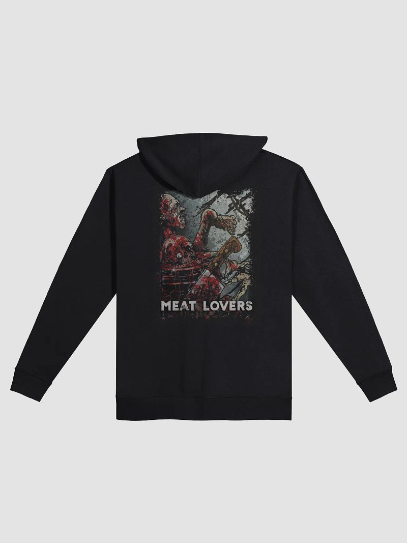 Meat Lovers unisex black zip up hoodie