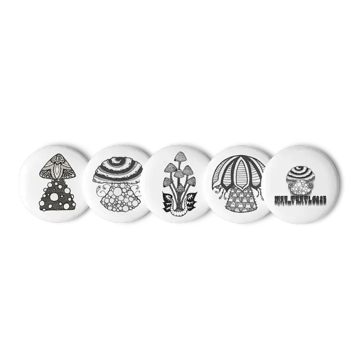Psychedelic Mushroom Pin Button Set product image (3)