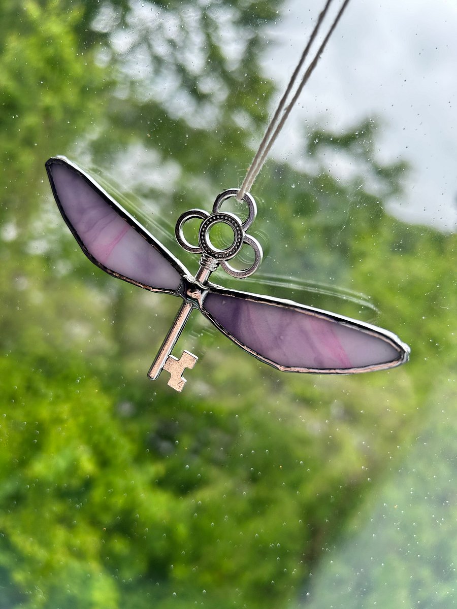 Flying Key Stained Glass Suncatcher product image (3)