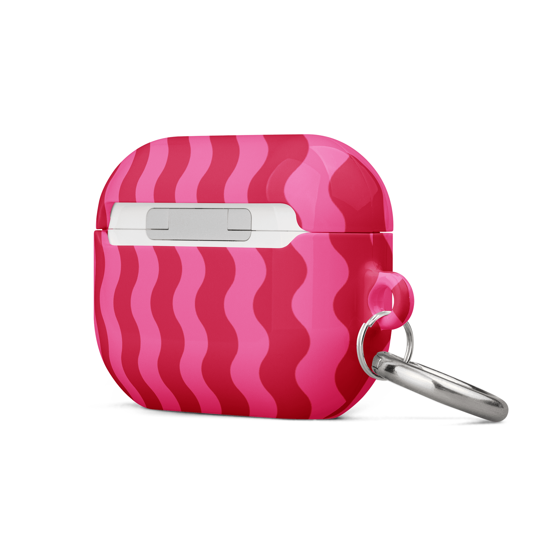Red and Pink Candy Striped Waves - Aipods Case product image (4)