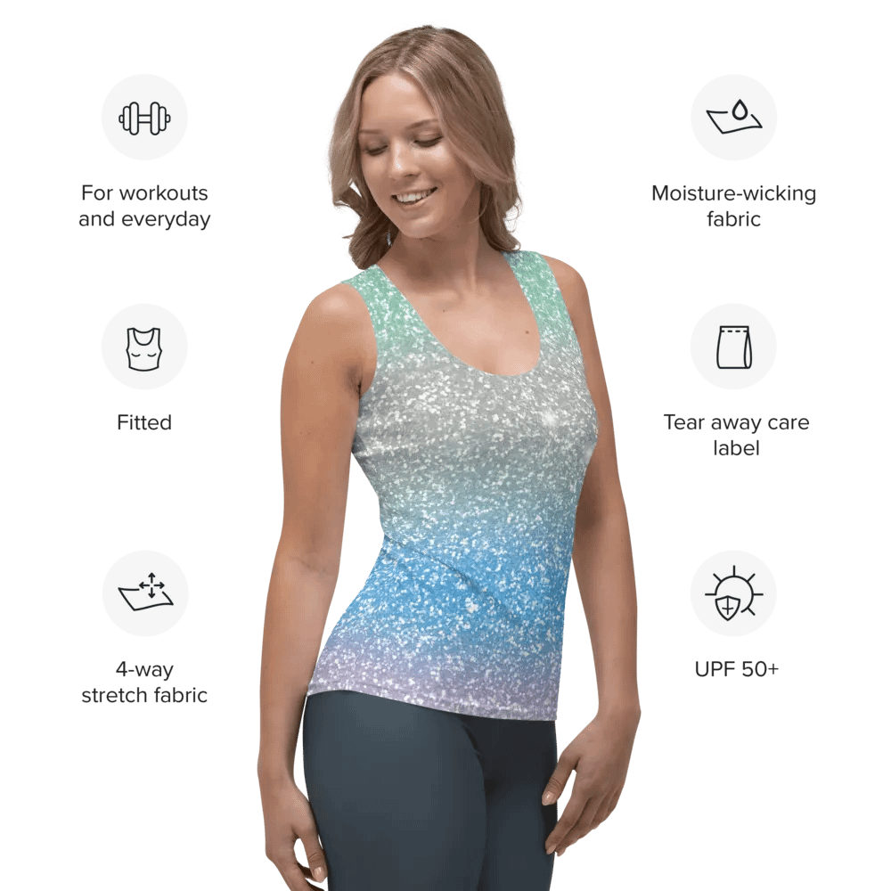 Glitter Unicorn Texture Design Tank Top (10) product image (7)