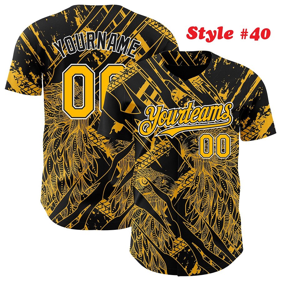 Authentic Baseball Jersey, Custom Baseball Jersey, Personalized Sport Jersey, Colorful, Number, 3D Animals product image (188)