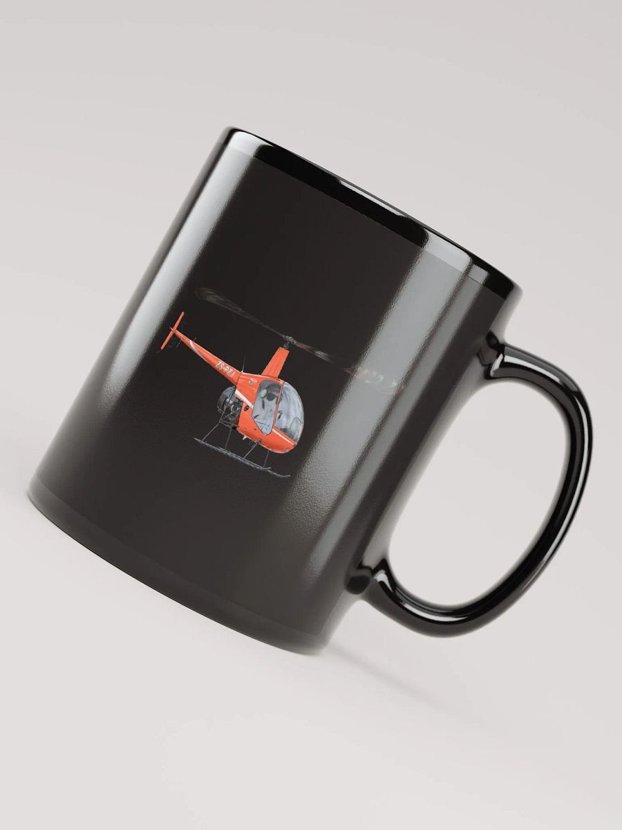 Robinson R22 Black Helicopter Cartoon Mug product image (4)
