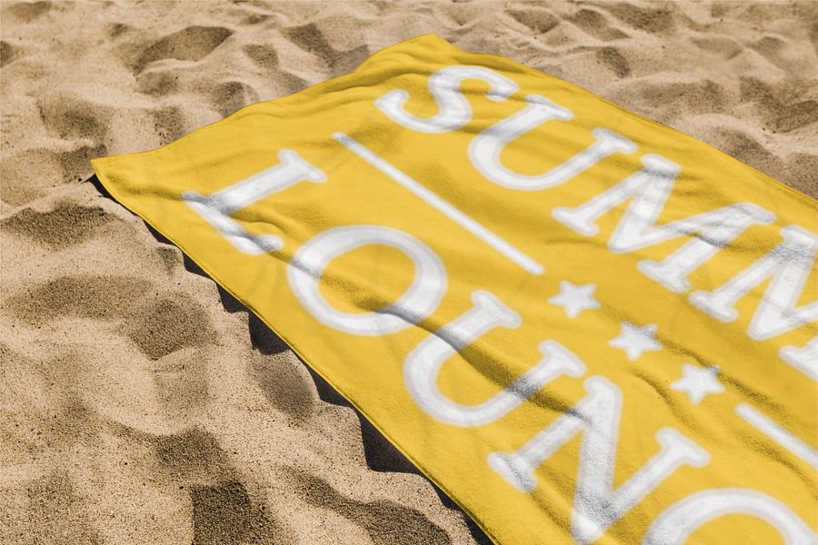 SUMMER LOUNGE SUNNY YELLOW TOWEL - Strandtuch Sonnengelb product image (3)