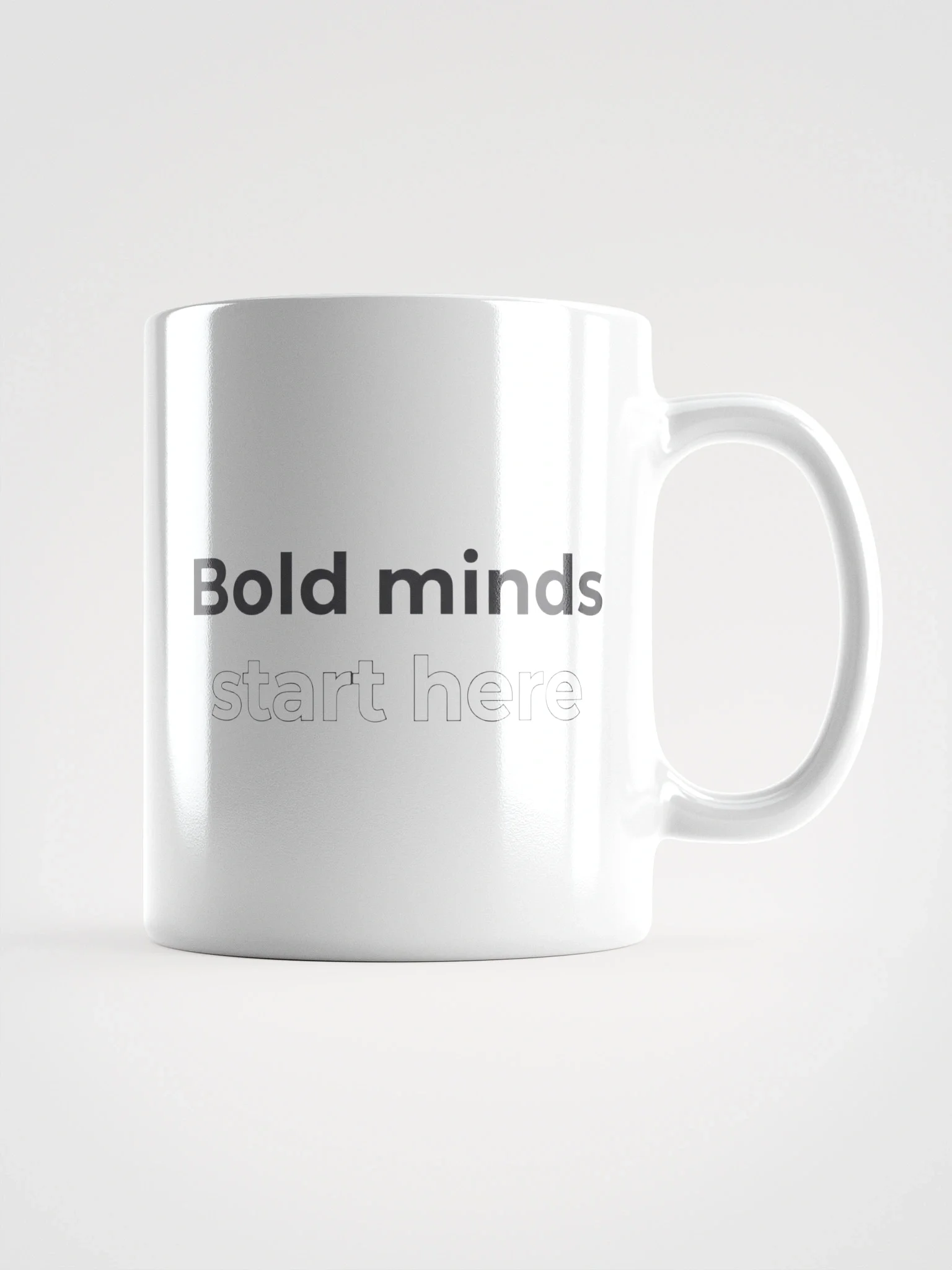 Bold Minds Start Here Mug – Inspirational Coffee Cup for Ambitious Thinkers & Creatives product image (2)