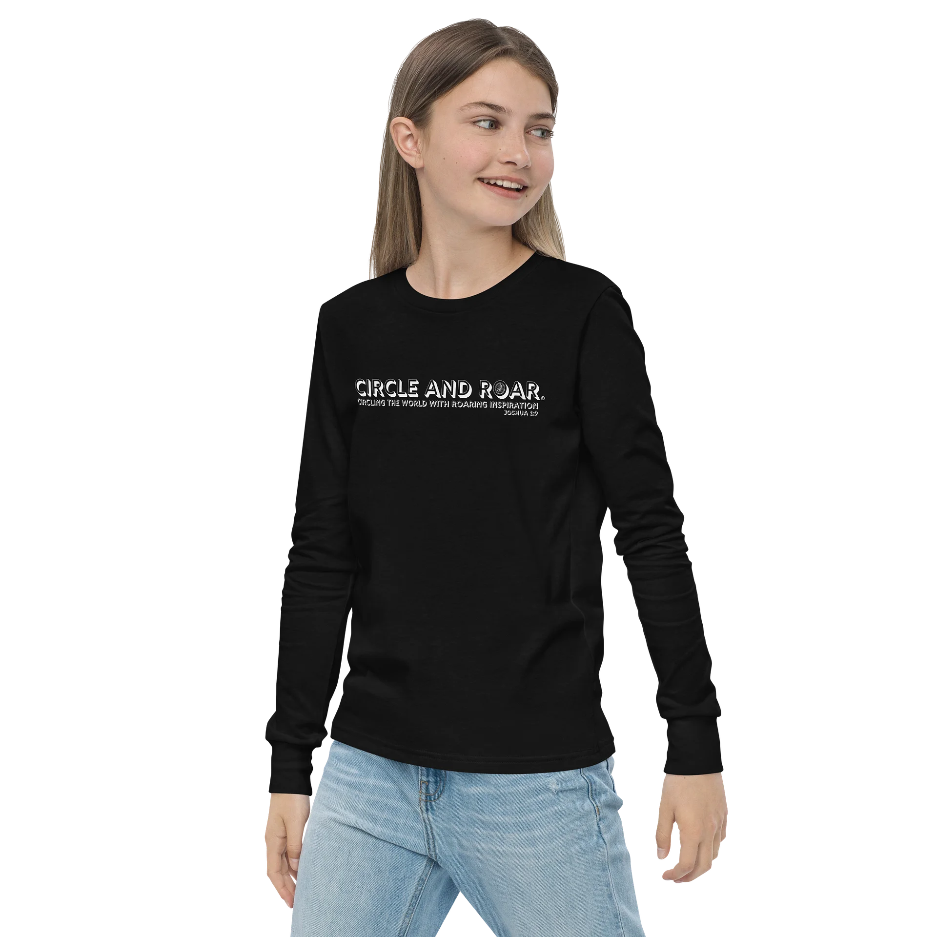 "Circle and Roar" Joshua 1:9 Youth Long-Sleeve T-Shirt product image (3)