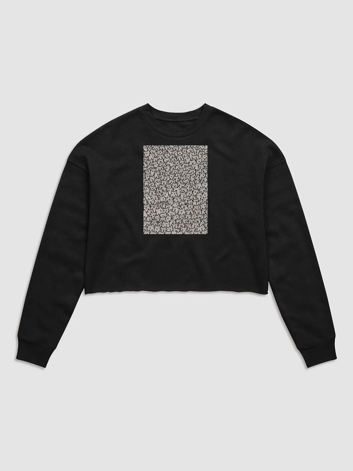 Whiskered Cats Patern Crop Sweatshirt product image (2)