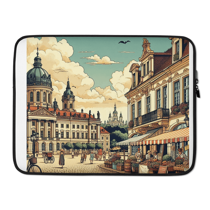Cityscape Commute Laptop Sleeve | AI Work Postdam city product image (2)