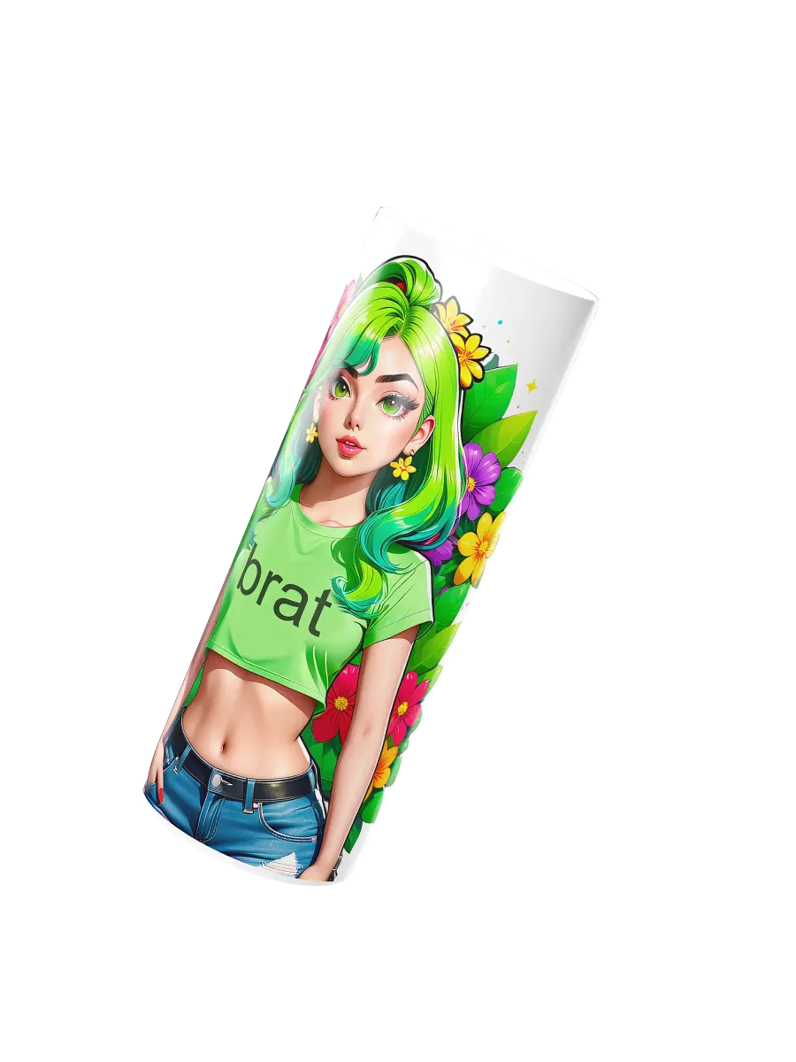 Brat 20 oz Skinny Stainless Steel Tumbler - White - Brat Life v2 product image (3)