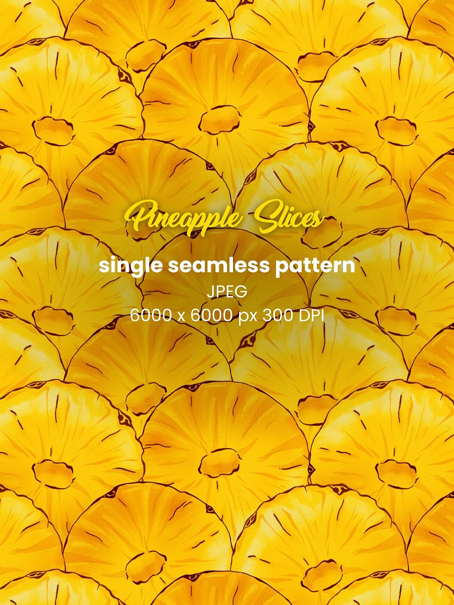 Pineapple Slices Single Seamless Pattern product image (7)