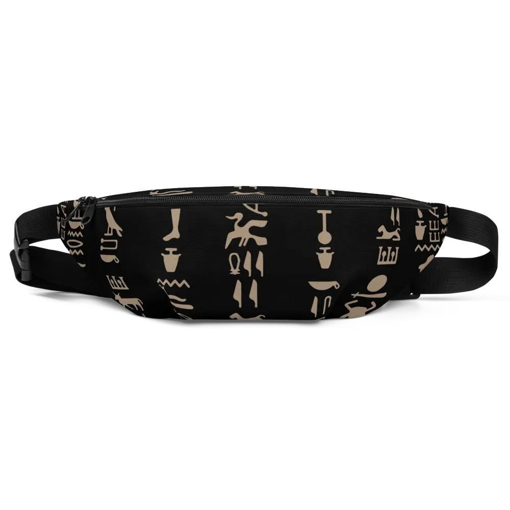 Isis Black Hieroglyphs Bag Fanny Pack product image (1)