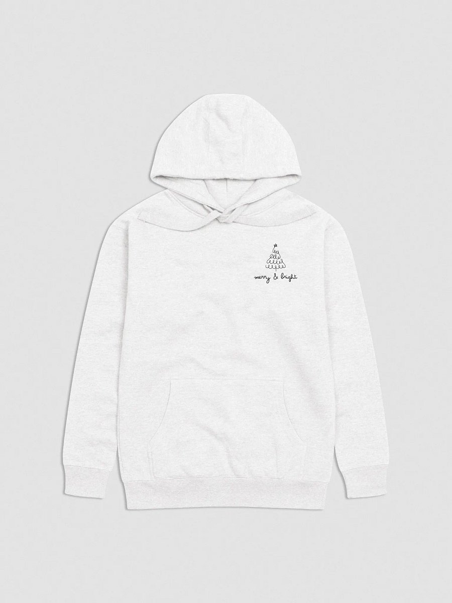 Embroidered Christmas Unisex Hoodie | merry & bright product image (1)