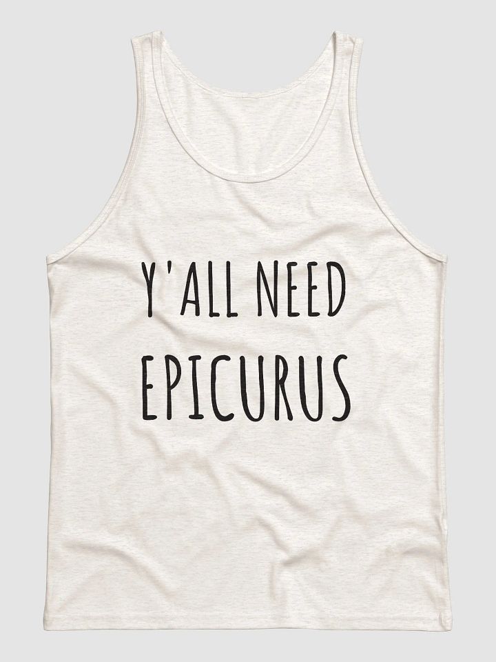 Y'all Need Epicurus BLACK (Bella+Canvas Jersey Tank) product image (9)