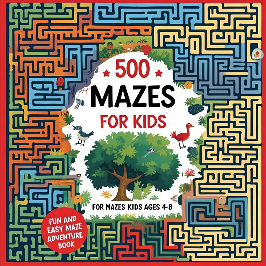 500 Mazes for Kids Ages 4-8: Fun and Easy Maze Adventure Book product image (1)