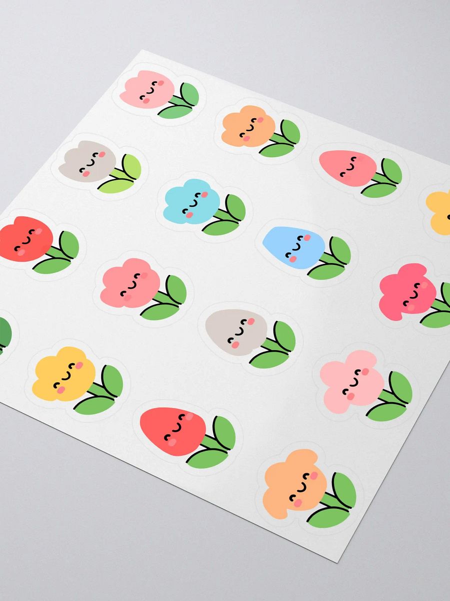 Kiss-Cut Tulip Flower Stickers Sheet – Adorable Cute Flower Stickers for Crafting and Decorating product image (3)