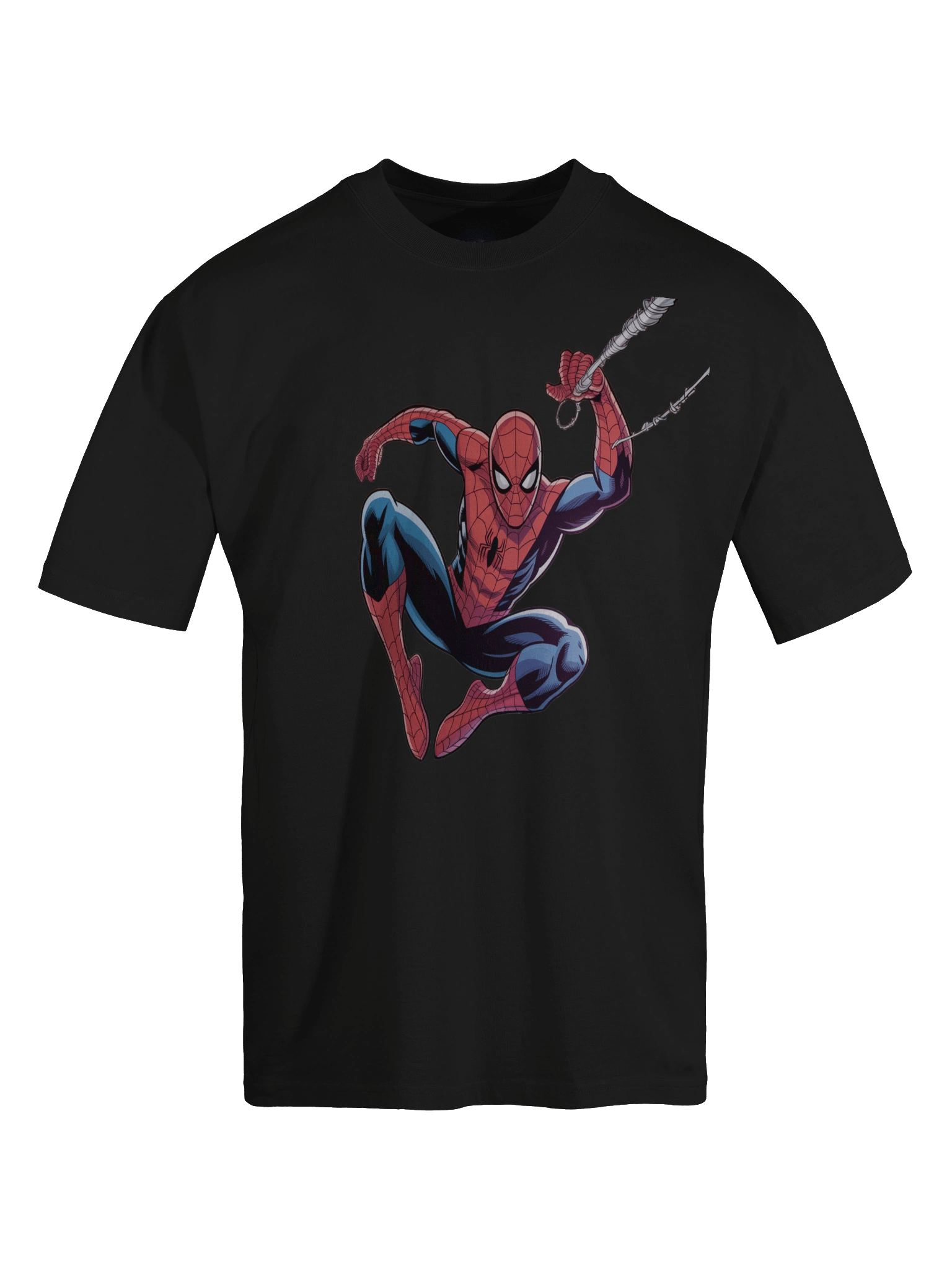 Spider-Man Web Shadow Swing Oversized Faded T-Shirt product image (1)
