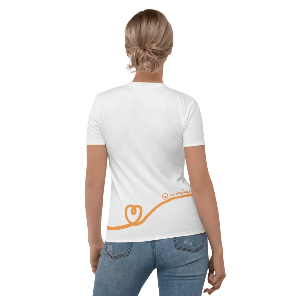 Mellow Ribbon - Women's T-Shirt (White+Orange) product image (2)