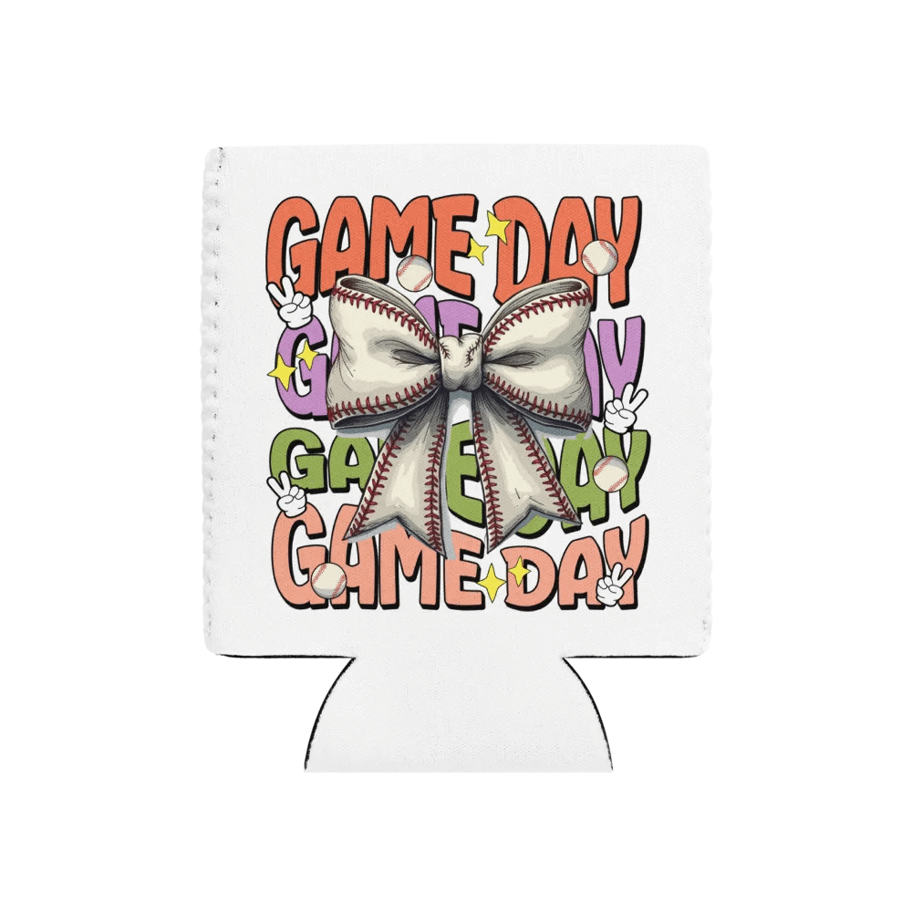 Game Day Bow Baseball Delight Coozie Can Cooler product image (1)