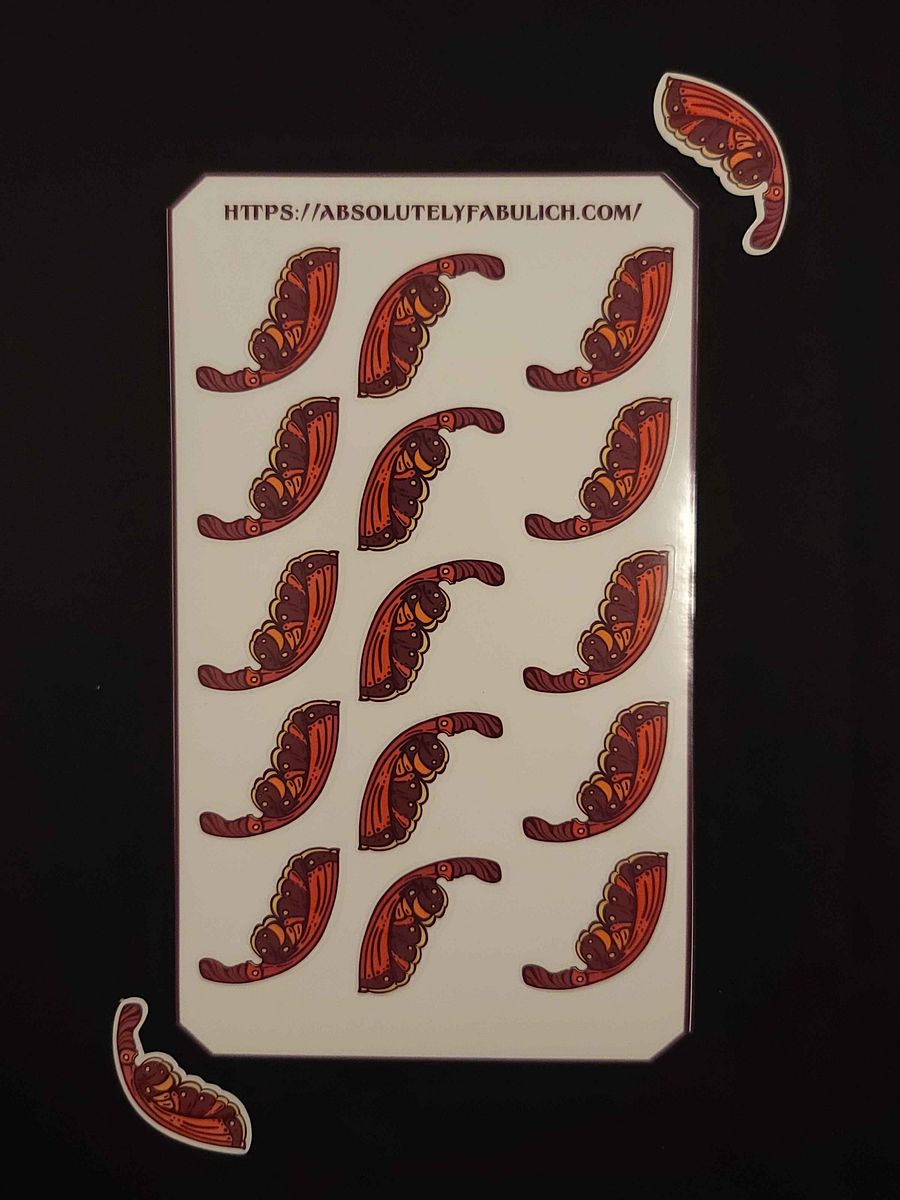 Butterfly Knives Sticker Sheet product image (1)