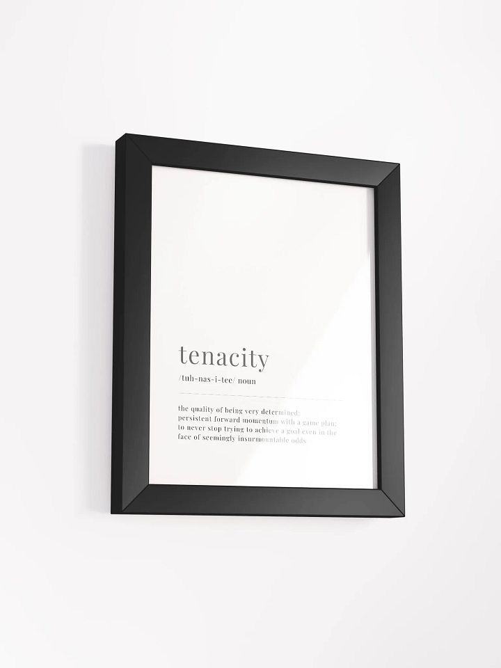 Tenacity Definition Framed Print product image (2)
