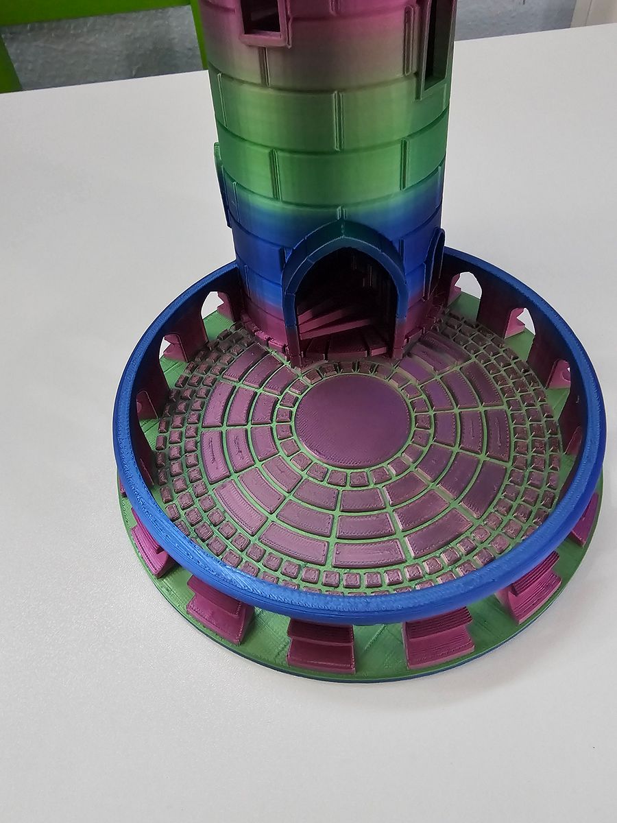 3D Printed Dice Tower | Multicolor Gradient Castle Tower | DnD, TTRPG, Dice Rolling Accessory | Fantasy Gaming Gift product image (3)