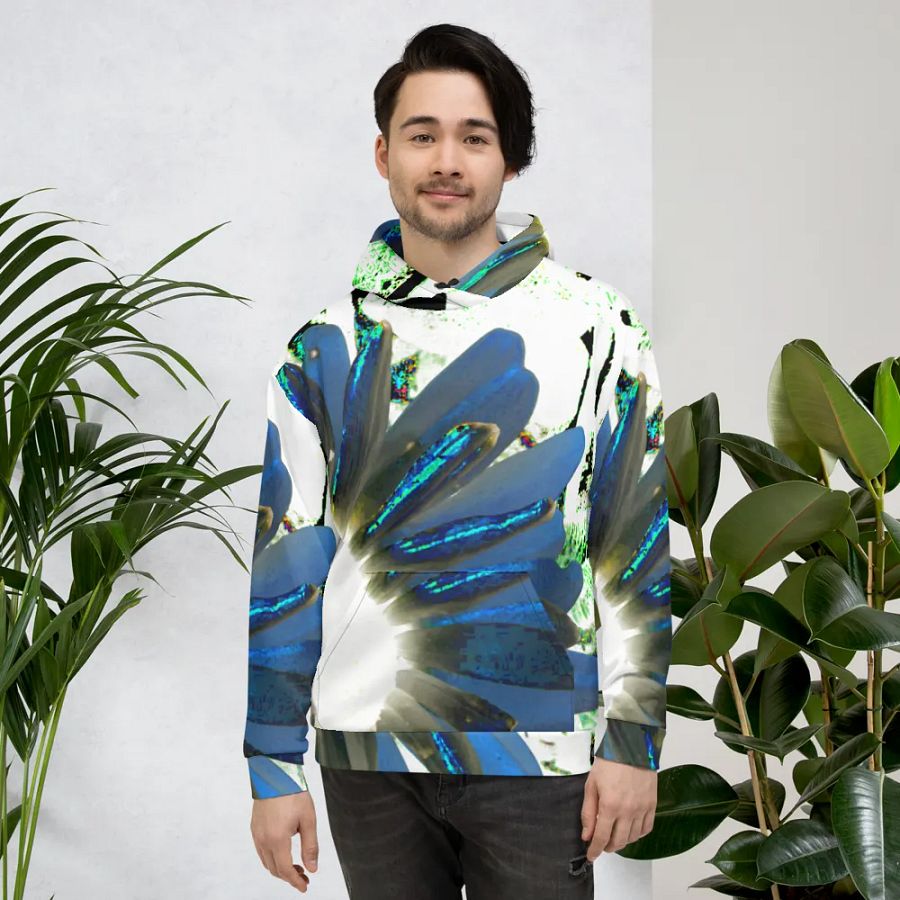 Cool Abstract Daisy Flowers Unisex All Over Print Pull On Hoodie product image (2)