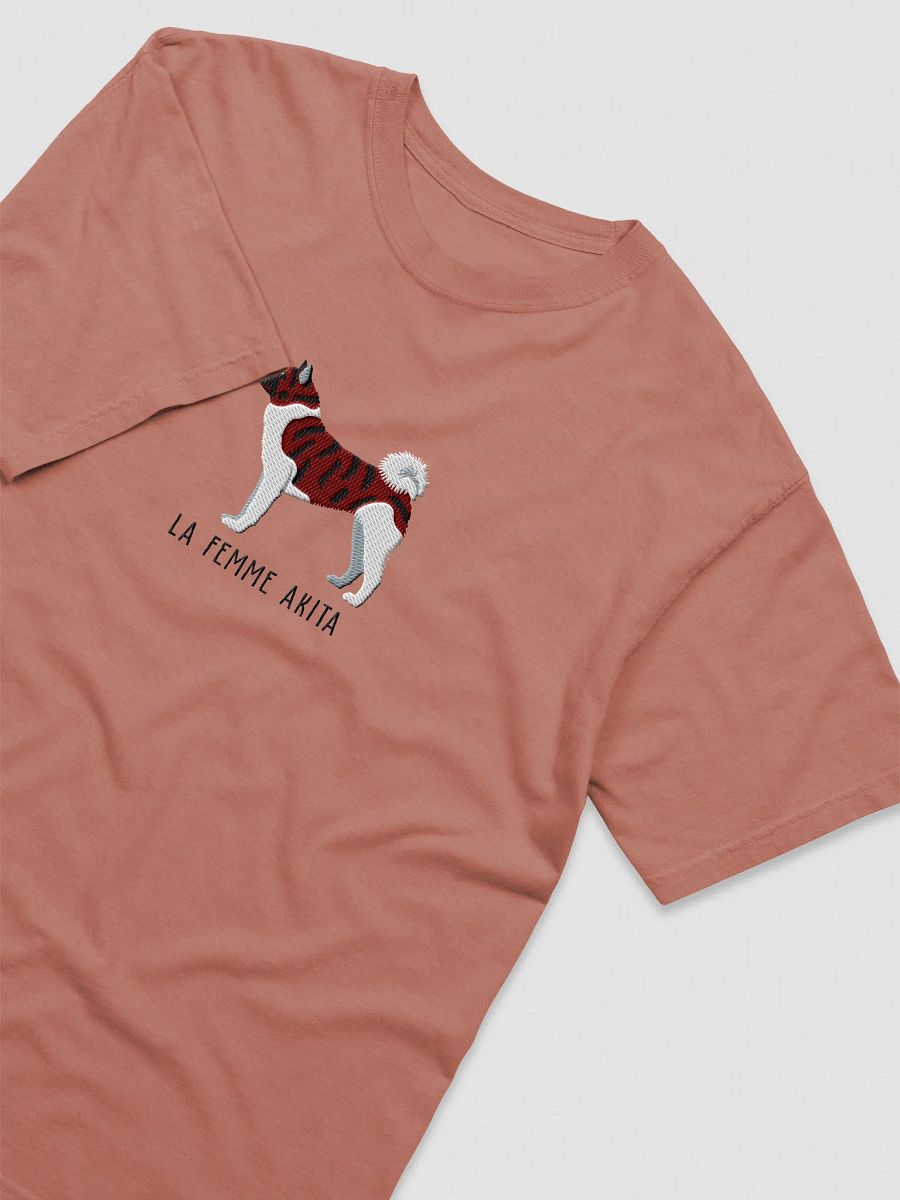 La Femme Akita T-Shirt(Embroidered) of an American Akita(Brindle) product image (43)
