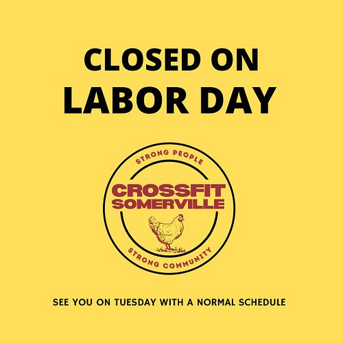 🚨LABOR DAY HOLIDAY SCHEDULE 🚨

Please note all classes canceled on Monday in observance of Labor Day. As always, Open gym is ...