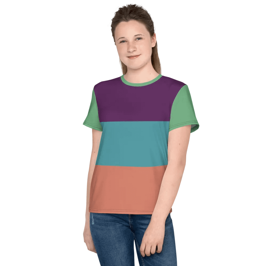 Cool Multicolor Youth Crew Neck Tee product image (6)