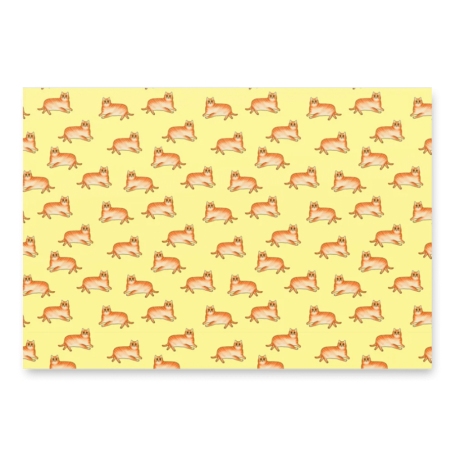 Fat Cat On Pale Yellow Base - Wrapping Paper product image (4)