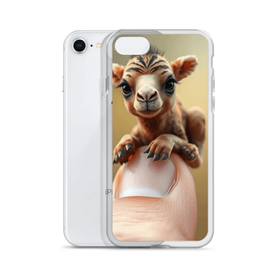 Tiny Baby Camel on a Finger Clear iPhone Case product image (51)