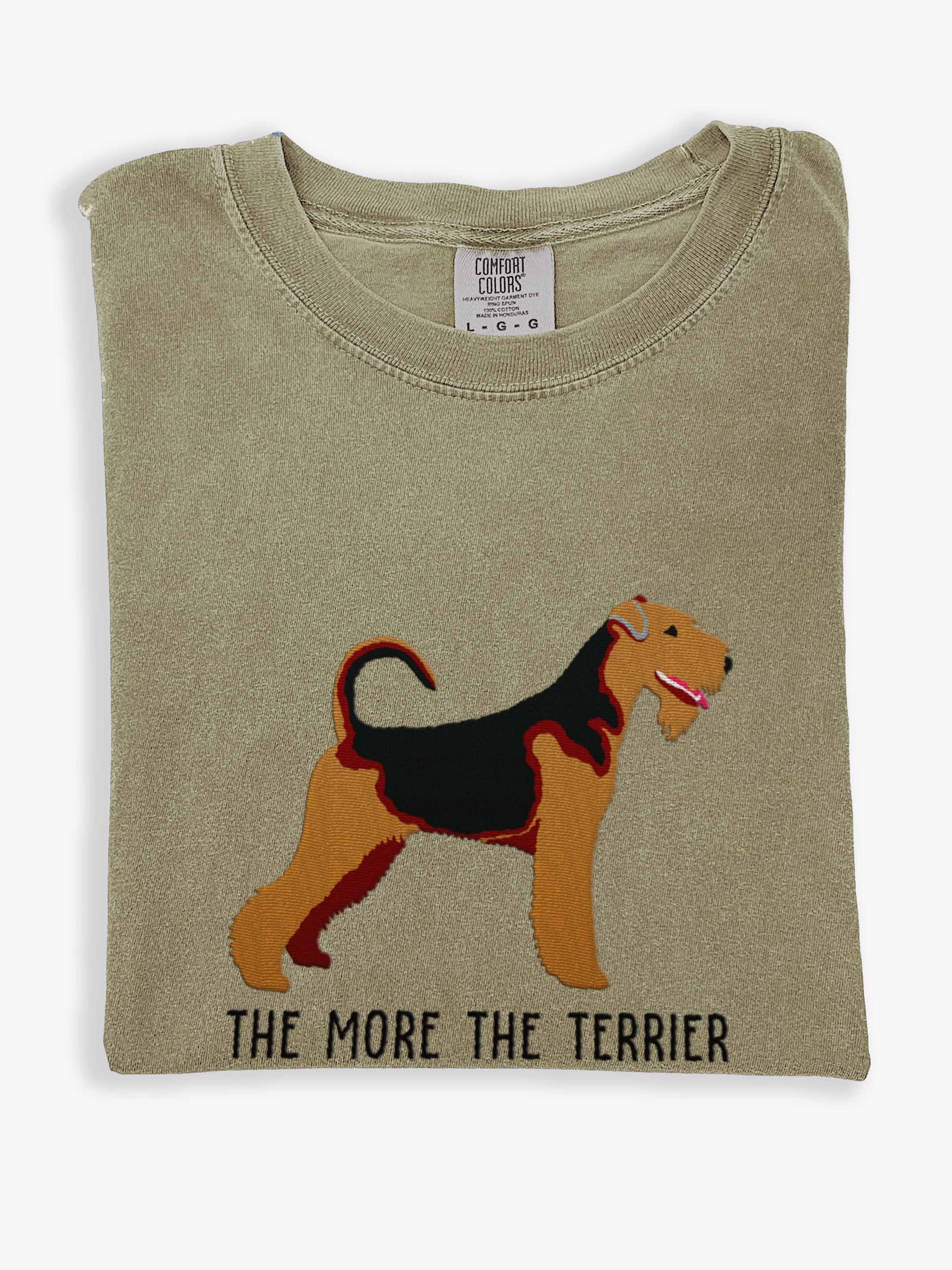 The More The Terrier T-Shirt(Embroidered) of an Airedale Terrier product image (1)