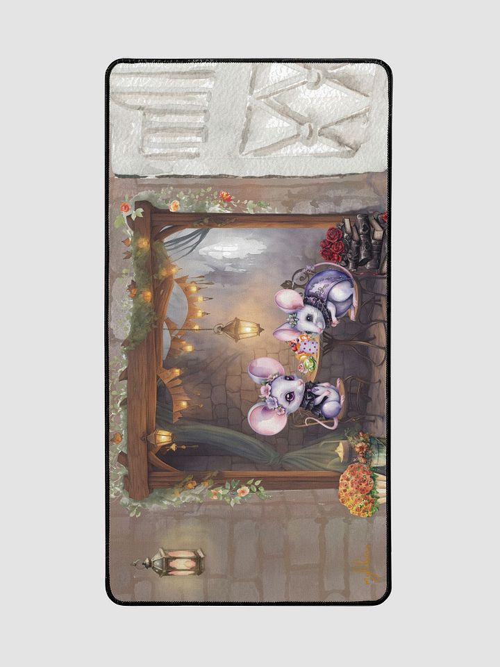 Gothic Mice's Nocturnal Tea Time Soiree Desk Mat | Large 15.5