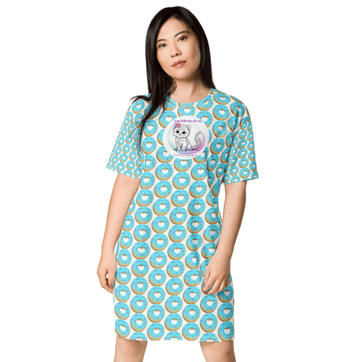 KC, Hold the Fck Up (kitty), Tee Dress product image (1)