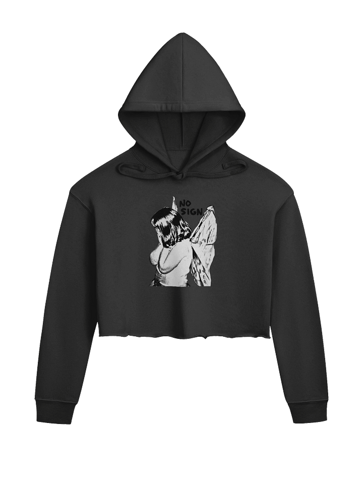"NO SIGN" cropped women's hoodie product image (2)