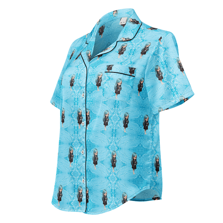 (Aqua CHIBI) K Women's Short Sleeve Pajama Top product image (1)